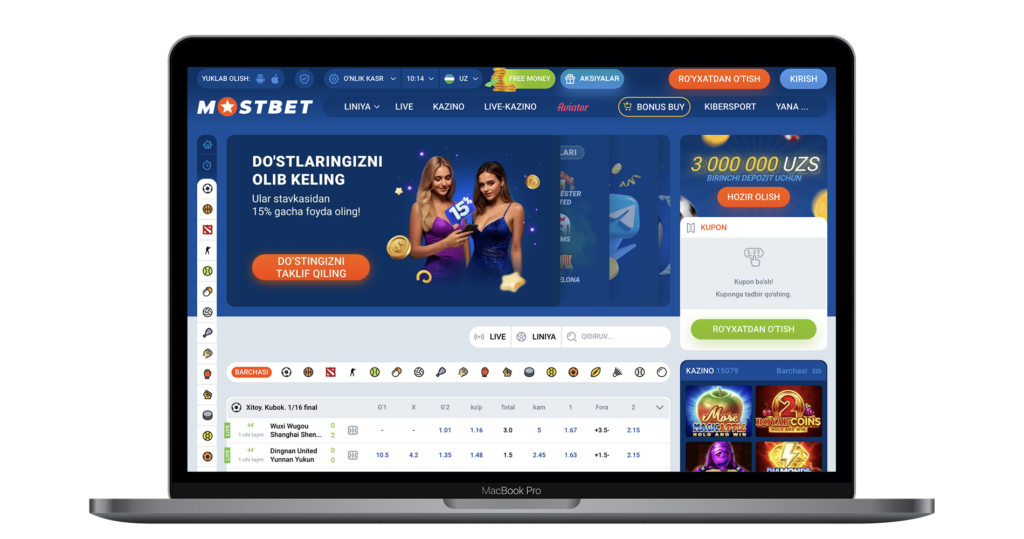 Mostbet Oʻzbekiston – onlayn sport tikish va kazino platformasi